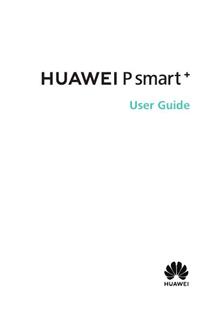 Huawei P Smart Plus manual. Tablet Instructions.